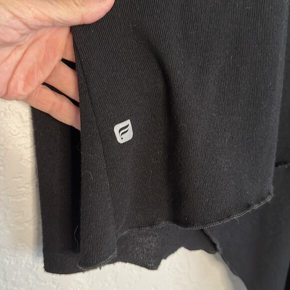 Fabletics Black Andrea Wrap Cardigan Sweater Athleisure Rayon Stretch Loungewear - Picture 6 of 8